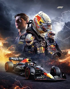 Naklejki na ścianę Max Verstappen Formula 1 Red Bull 90x60 cm - Naklejki na ścianę - miniaturka - grafika 1