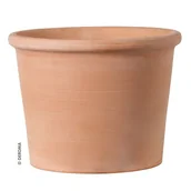 Donice - Doniczka ceramiczna Cilindro Bordato Primitivo 28 cm ceglana - miniaturka - grafika 1
