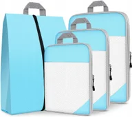 Akcesoria podróżnicze - Organizer Podróżny Torby Do Pakowania Wodoodporne Nylonowe Niebieskie - miniaturka - grafika 1