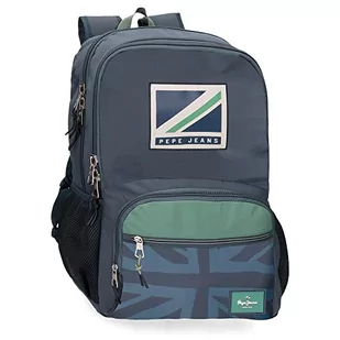 Pepe Jeans Tom Plecak szkolny Podwójna komora 15,6" Niebieski 33x46x17 cms Poliester 25.81L, niebieski, Talla única, Podwójny plecak szkolny - Plecaki szkolne i tornistry - miniaturka - grafika 1