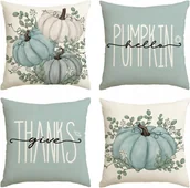 Poszewki na poduszki - POSZEWKi NA PODUSZKi JESIENNA DYNIA 45x45 cm 4szt - miniaturka - grafika 1