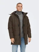 Kurtki męskie - Only & Sons Kurtka zimowa 22020156 Brązowy Regular Fit - miniaturka - grafika 1