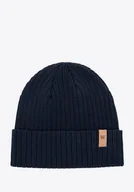 Czapki damskie - Czapka z bawełny klasyczna granatowa - miniaturka - grafika 1