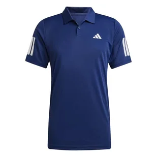 Koszulka męska adidas Club 3 Stripes Polo Dark Blue M - Koszulki sportowe męskie - miniaturka - grafika 1