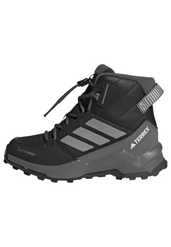 adidas Uniseks - dzieci Terrex AX4R Mid CLIMAWARM+ Hiking Shoes Kids, core black/matte silver/grey six, 30 1/2 EU