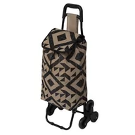 Torby i wózki na zakupy - Wózek na zakupy na kółkach, jutowa torba, 33 l - miniaturka - grafika 1