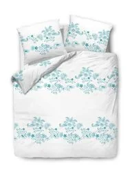 Darymex Pościel bawełniana 220x200 biała turkusowa ornamenty 71464/1 Cottonlove 3 - Pościel - miniaturka - grafika 1