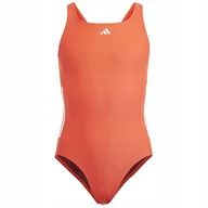 Stroje kąpielowe - Kostium kąpielowy adidas Cut 3 Stripes Suit girls IQ3971 170 cm pomarańczow - miniaturka - grafika 1