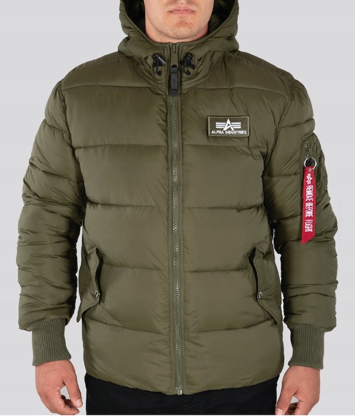 Alpha Industries kurtka męska pikowana z kapturem HOODED PUFFER Alpha FD