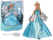 Lalki dla dziewczynek - Lalka Anlily Królewna Śnieżka Niebieska Sukienka Długie Blond Włosy - miniaturka - grafika 1