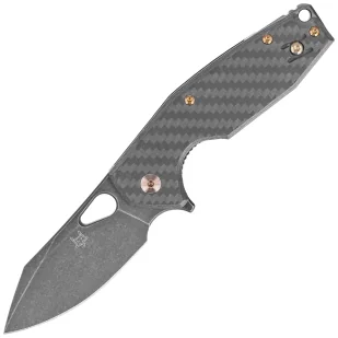 Nóż składany FOX Yaru Carbon Fiber 3K, Black Stonewashed PVD M398 by Jesper Voxnæs (FX-527LI CF) - Noże - miniaturka - grafika 1
