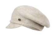 Czapki damskie - Kaszkiet damski CLEO Jasny beż - miniaturka - grafika 1