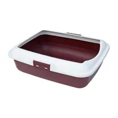 Kuwety dla kotów - Kuweta dla kota wysoka kitty 50 x 40 x 16 cm czerwona happet - miniaturka - grafika 1