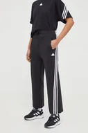 Spodnie damskie - adidas spodnie dresowe kolor czarny z aplikacją - miniaturka - grafika 1