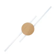 Lampy ścienne - JAVA WHITE WOOD KINKIET 2 PŁ - miniaturka - grafika 1