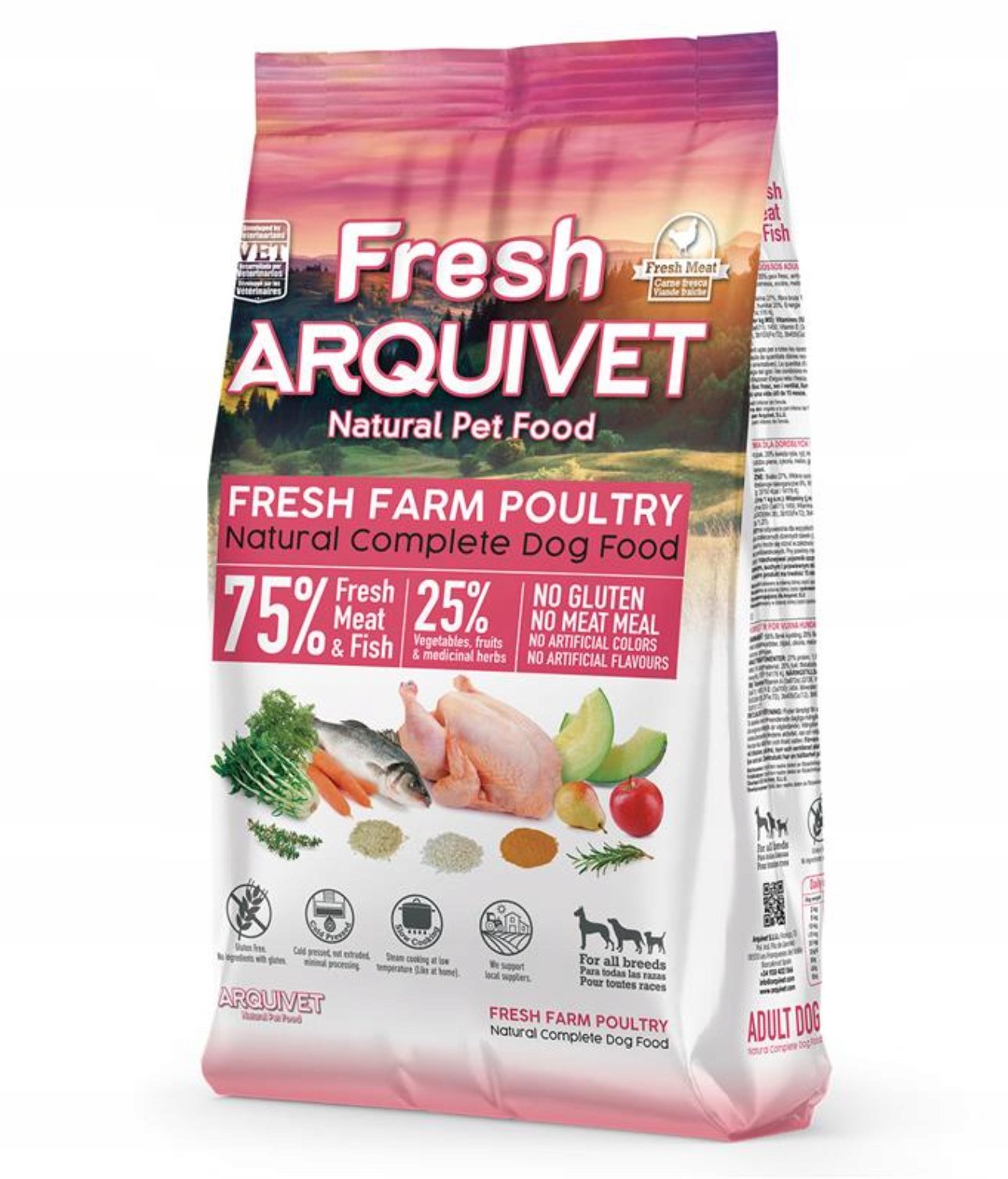 ARQUIVET FRESH KURCZAK RYBA OCEANICZ PÓŁWILOGTNA 2,5kg
