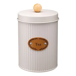 Pojemnik metalowy SIMO TEA beż - Pojemniki kuchenne - miniaturka - grafika 1