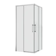 Kabiny prysznicowe - Kabina prysznicowa kwadratowa Remix 90 x 90 x 195 cm chrom Sensea - miniaturka - grafika 1