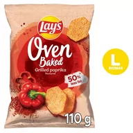 Chipsy - Lay's Oven Baked Pieczone formowane chipsy ziemniaczane o smaku grillowanej papryki 110 g - miniaturka - grafika 1