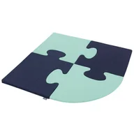 Maty edukacyjne - KiddyMoon Piankowe Puzzle do zabawy Trójkąt granatowy-miętowy 4 Zabawka mata - miniaturka - grafika 1