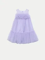Sukienki i spódniczki dla dziewczynek - Abel & Lula Sukienka elegancka 5051 Fioletowy Regular Fit - miniaturka - grafika 1