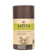 Farby do włosów i szampony koloryzujące - Sattva Ayurveda Natural Herbal Dye For Hair  Dark Brown 150g naturalna ziołowa farba do włosów - miniaturka - grafika 1