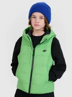 Kurtki i płaszcze dla chłopców - 4F Bezrękawnik puchowy z wypełnieniem syntetycznym chłopięcy - zielony 152 (11-12 lat) - miniaturka - grafika 1