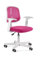 Fotele i pufy dla dzieci - Fotel dziecięcy, krzesło obrotowe, Sparky, różowy - miniaturka - grafika 1