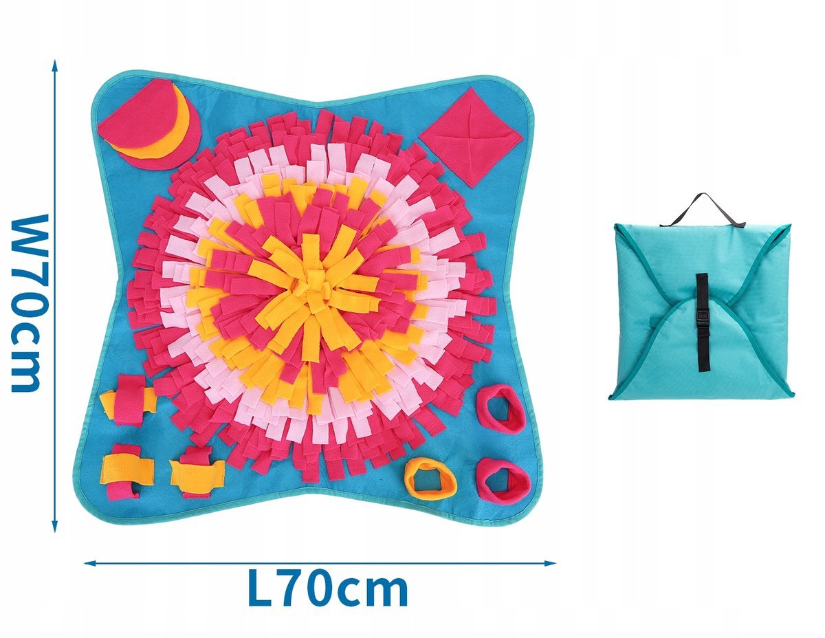Mata Węchowa Psa Kota Zabawka Edukacyjna Na Przysmaki 70×70 Cm Trwała