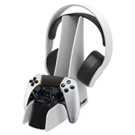 Akcesoria do Playstation - Stacja ładująca SNAKEBYTE PS5 Combo Charge 5 Biały - miniaturka - grafika 1