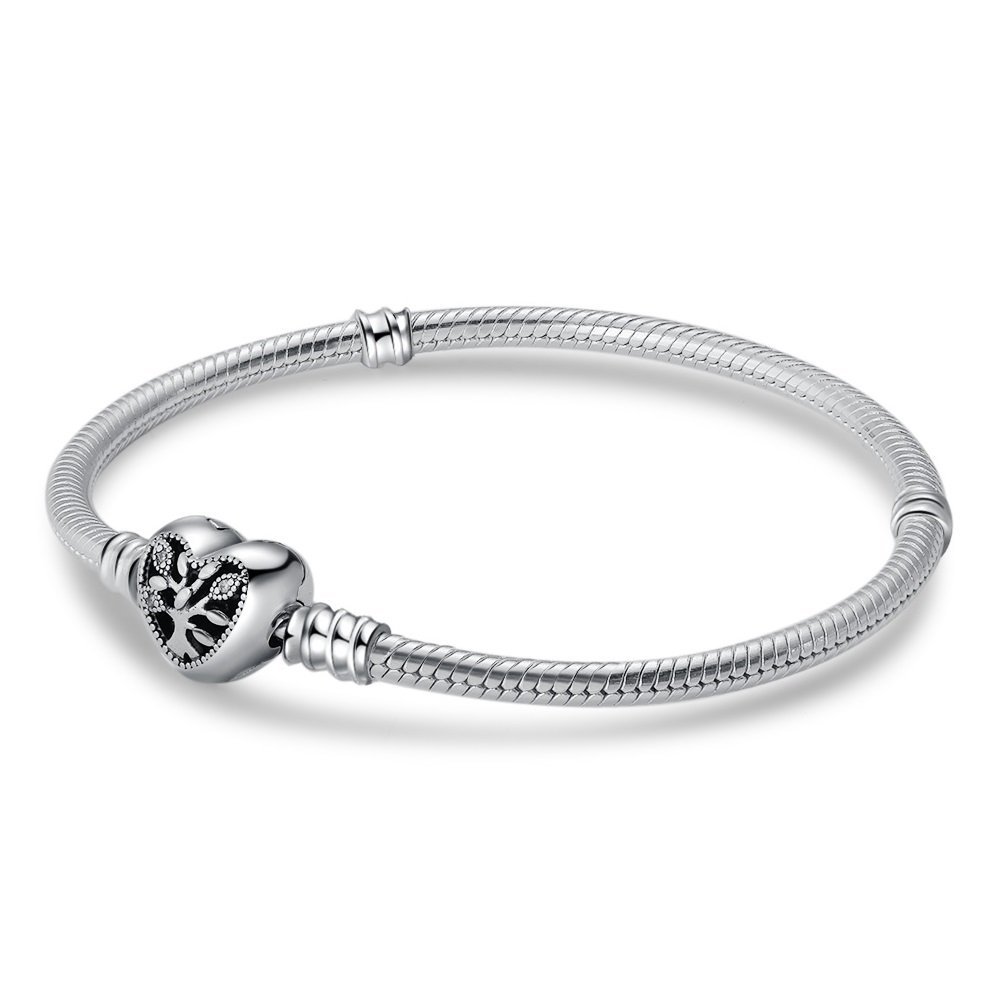 Bransoletka modułowa posrebrzana Charms typu PANDORA SREBRO 925 Drzewo Rodzinne 19 cm