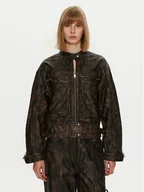 Kurtki damskie - Gestuz Kurtka skórzana Linera 10909473 Brązowy Loose Fit - miniaturka - grafika 1