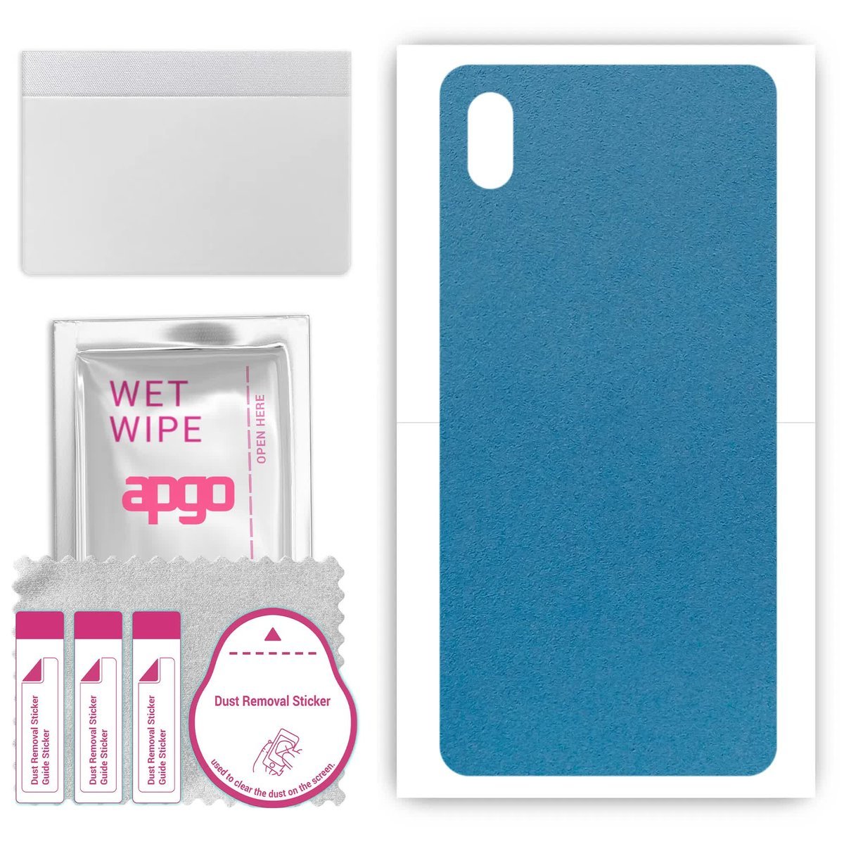 Folia naklejka skórka strukturalna na TYŁ Zamsz do LG W10 Alpha - Zamsz Niebieski - apgo SKINS