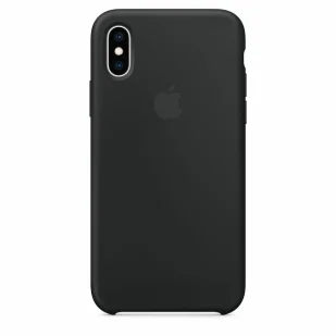 APPLE SILICONE CASE MRWE2ZM/A IPHONE XS MAX BLACK OTWARTE OPAKOWANIE - Etui i futerały do telefonów - miniaturka - grafika 1