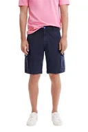 Spodenki męskie - Desigual Męskie spodnie TS_Daniele 5000 Navy Casual Pants, niebieskie, 28, niebieski, 28 - miniaturka - grafika 1