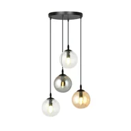 Lampy sufitowe - Lampa wisząca Cosmo czarna-wielokolorowy 4xE14x10W wym: 100 x 40 x 40 cm szkło Emibig - miniaturka - grafika 1