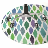 Podnóżki, podpórki, podkładki - Mata na podłogę pod krzesło Kolorowe wzory fi100 cm - miniaturka - grafika 1