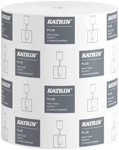 Aftørringspapir Katrin Plus M2 2-la 23cmx167m 6rl/kar 448610 - 6 ruller pr. karton - Ręczniki papierowe - miniaturka - grafika 1