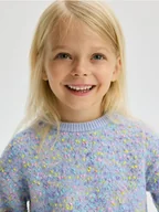 Bluzy dla dziewczynek - Reserved - Sweter z kolorowej dzianiny - wielobarwny - miniaturka - grafika 1