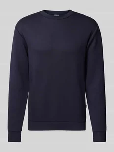Bluza z prążkowanymi wykończeniami model ‘EMANUEL’ - Koszulki męskie - miniaturka - grafika 1