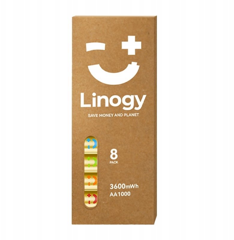 Zestaw akumulatorów LINOGY AA Li-ion Pro - zestaw 8 szt.