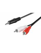 Kable - Wentronic 3.5mm - 2x RCA, 1m kabel audio 51648 - miniaturka - grafika 1