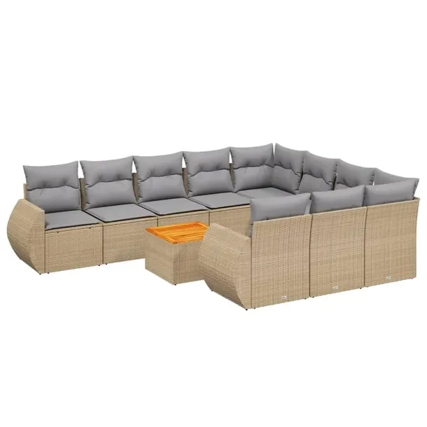 Zestaw wypoczynkowy rattan PE beżowy 62x62x69 cm