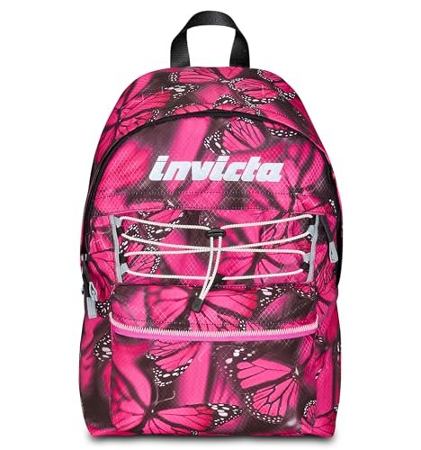 Invicta Fantasy American School Backpacks, Purple, jedna przegroda z kieszenią na komputer lub tablet, wyższy, uniwersytet i podróż, dziewczęta, wkładki odblaskowe, Fioletowy, Taglia unica, Plecaki