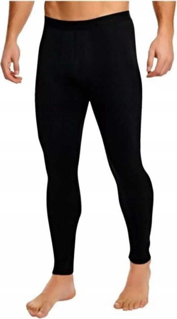 Męskie legginsy kalesony termiczne czarne XL/2XL 2szt