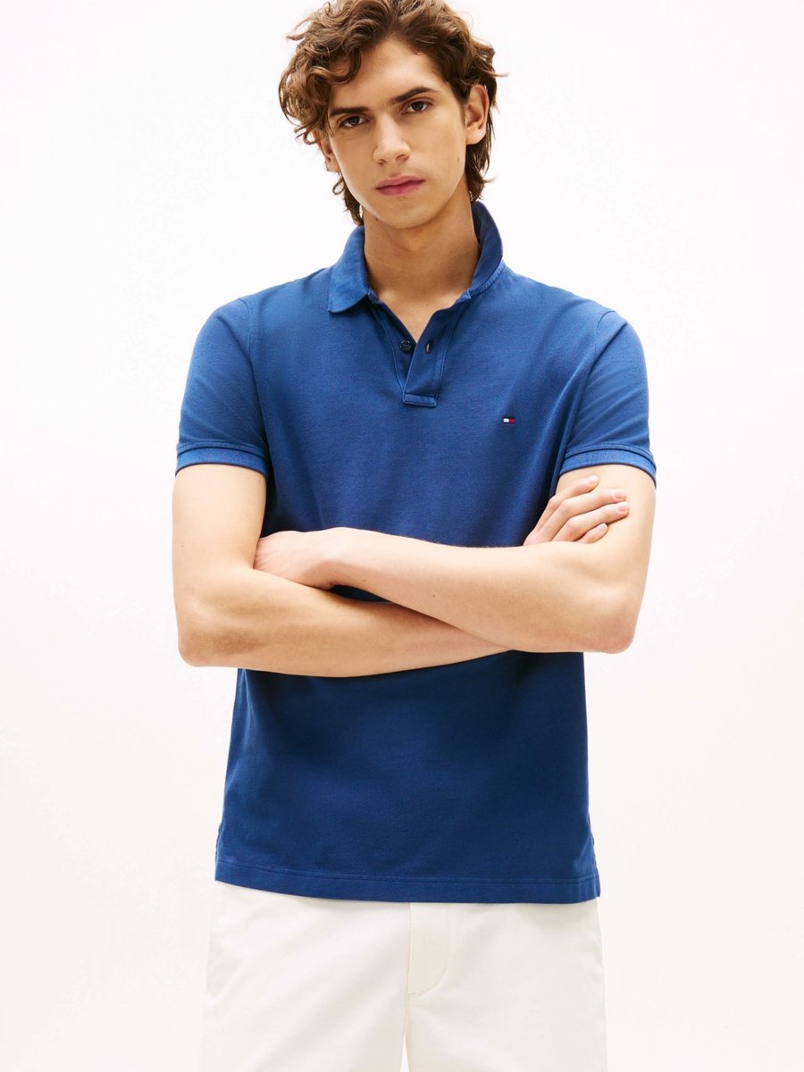 polo uomo tommy hilfiger mw0mw34757 grmt dye c7g preppy navy