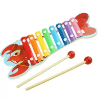 Instrumenty muzyczne dla dzieci - Cymbałki drewniane edukacyjna zabawka dla dzieci krab - miniaturka - grafika 1