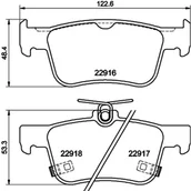 Klocki hamulcowe - Zestaw klocków hamulcowych, hamulce tarczowe HELLA PAGID 8DB355040-871 - miniaturka - grafika 1