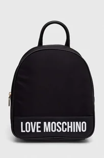 Love Moschino plecak damski kolor czarny mały z nadrukiem - Plecaki - miniaturka - grafika 1
