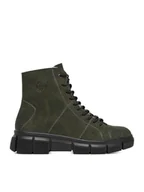 Botki damskie - Rieker Trzewiki CEO-X3428-54 Zielony - miniaturka - grafika 1